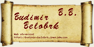 Budimir Belobrk vizit kartica